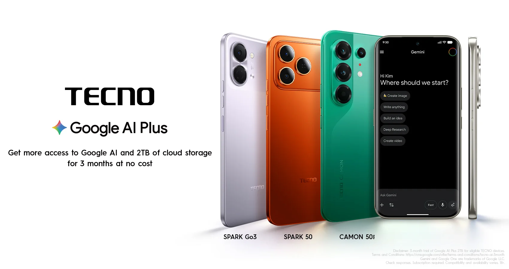 TECNO Pakistan Users Can Now Get 3 Months of Google AI Plus at No Cost on Eligible Devices