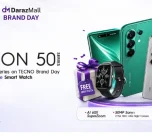 TECNO CAMON 50 Series available on Daraz Brand Day with exclusive discounts and free smartwatch offer in Pakistan