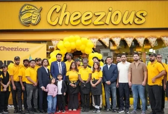 Cheezious team and guests celebrate the opening of the brand’s first international outlet on Ilford Lane in London, marking its expansion from Pakistan to the UK.